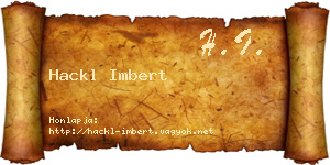 Hackl Imbert névjegykártya